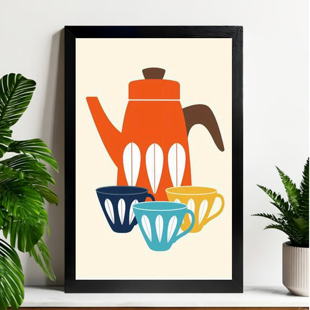 12x18 Neutral Abstract Framed Wall Art – Minimalist Line Art for Office or Studio | vexyla #M3014