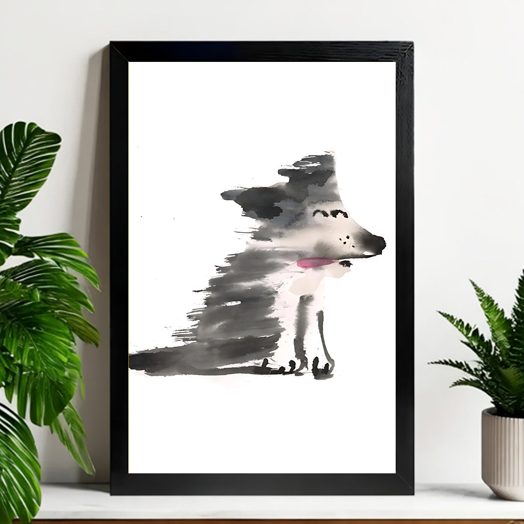 Neutral Abstract Framed Wall Art – Minimalist Line Art for Office or Studio | vexyla#M3394