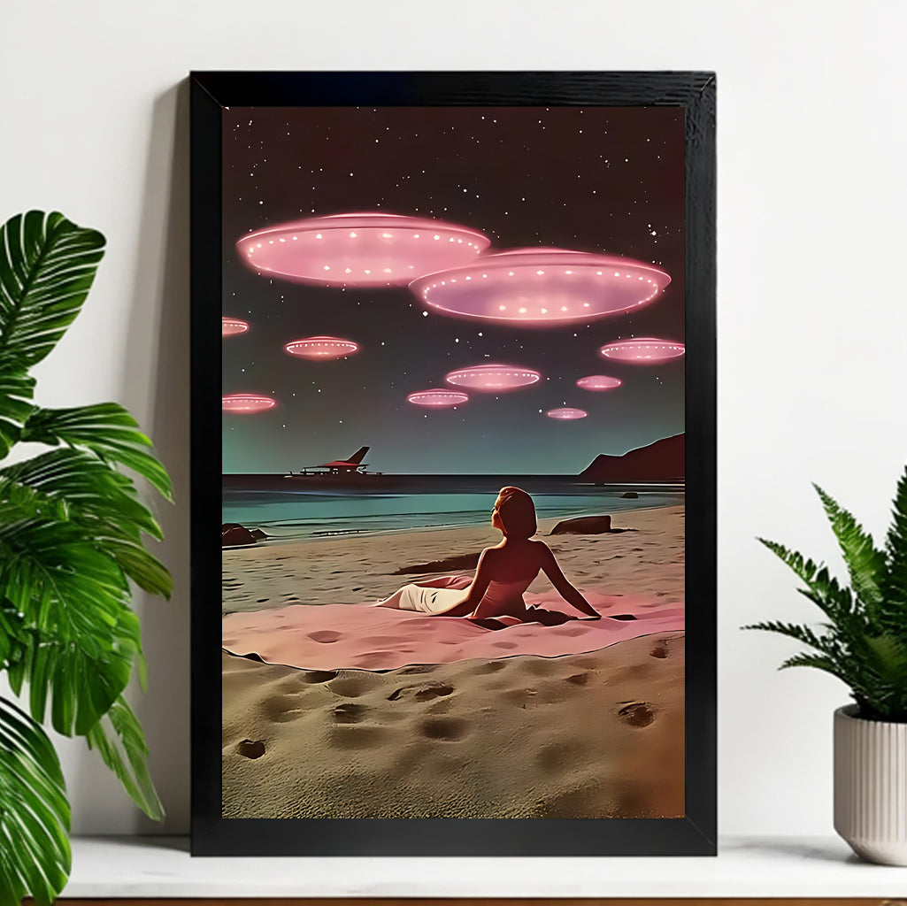 Neutral Abstract Framed Wall Art – Minimalist Line Art for Office or Studio | vexyla#M3208