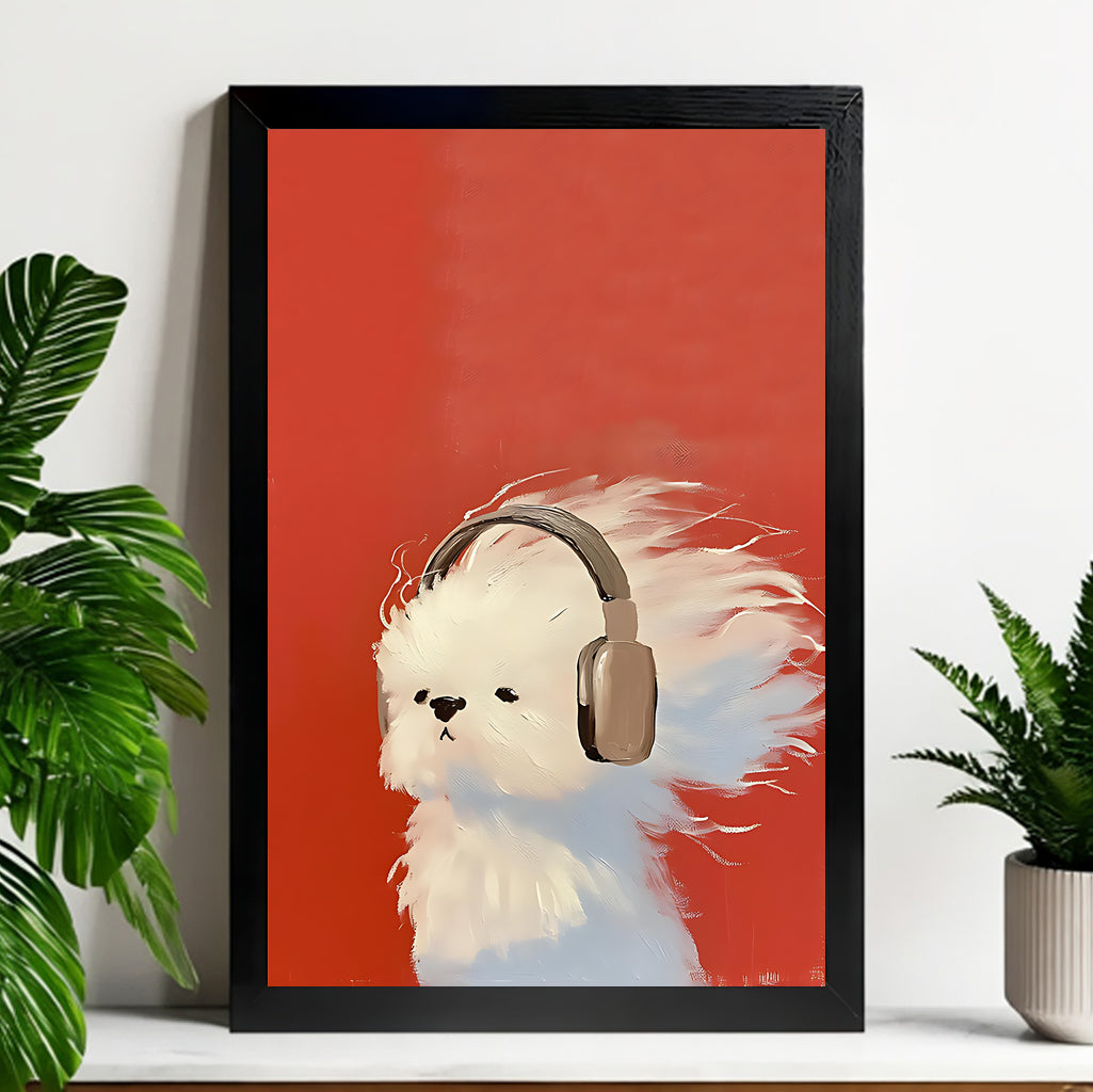 Neutral Abstract Framed Wall Art – Minimalist Line Art for Office or Studio | vexyla#M3316