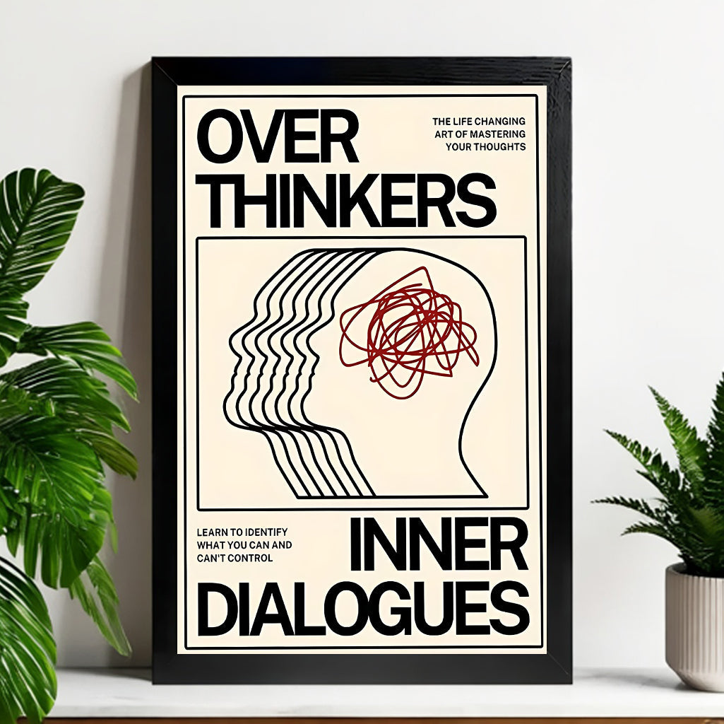 Neutral Abstract Framed Wall Art – Minimalist Line Art for Office or Studio | vexyla#M3178