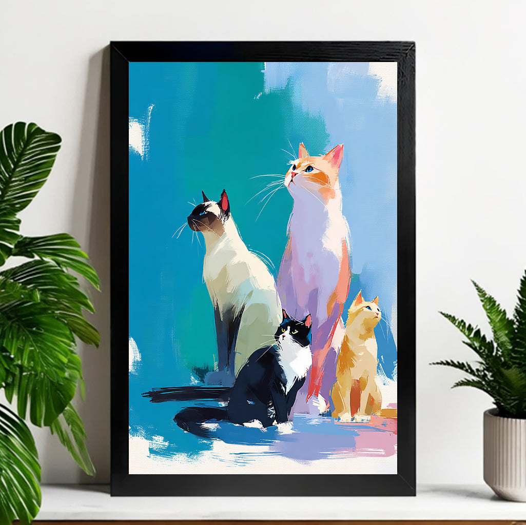 Neutral Abstract Framed Wall Art – Minimalist Line Art for Office or Studio | vexyla#M3341