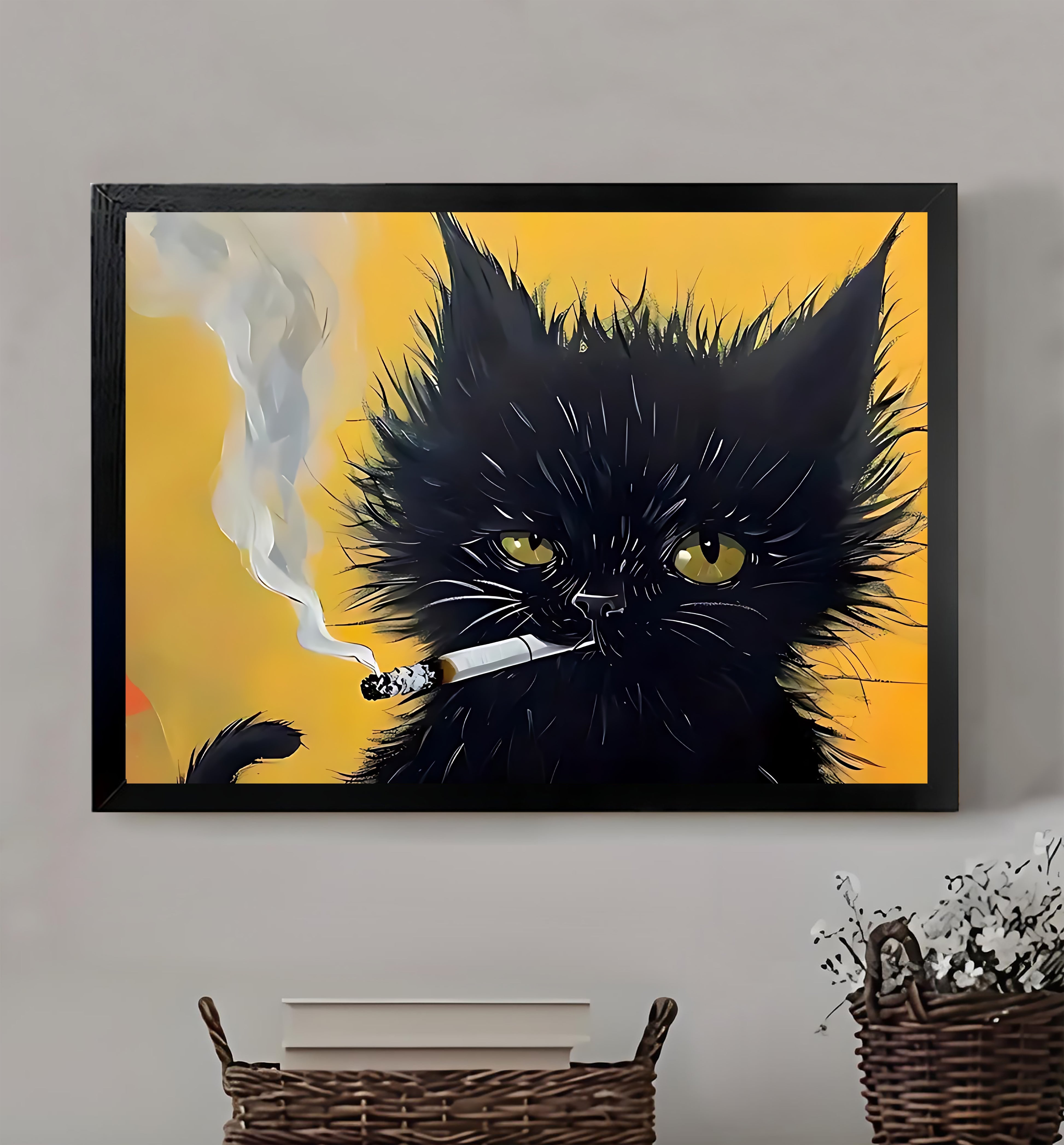 Neutral Abstract Framed Wall Art – Minimalist Line Art for Office or Studio | vexyla #M3370