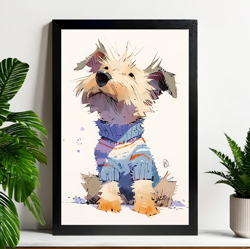 Neutral Abstract Framed Wall Art – Minimalist Line Art for Office or Studio | vexyla#M3317