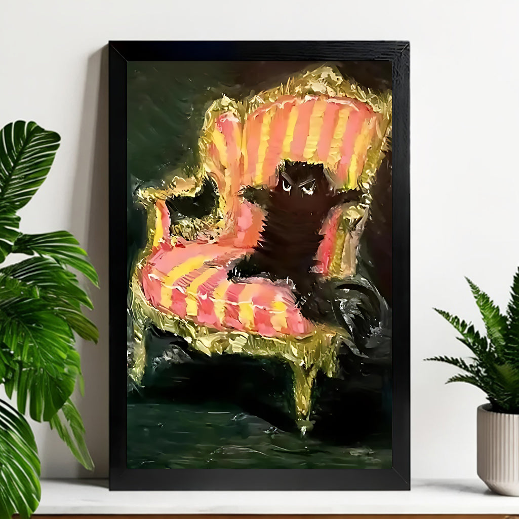 Neutral Abstract Framed Wall Art – Minimalist Line Art for Office or Studio | vexyla#M3283