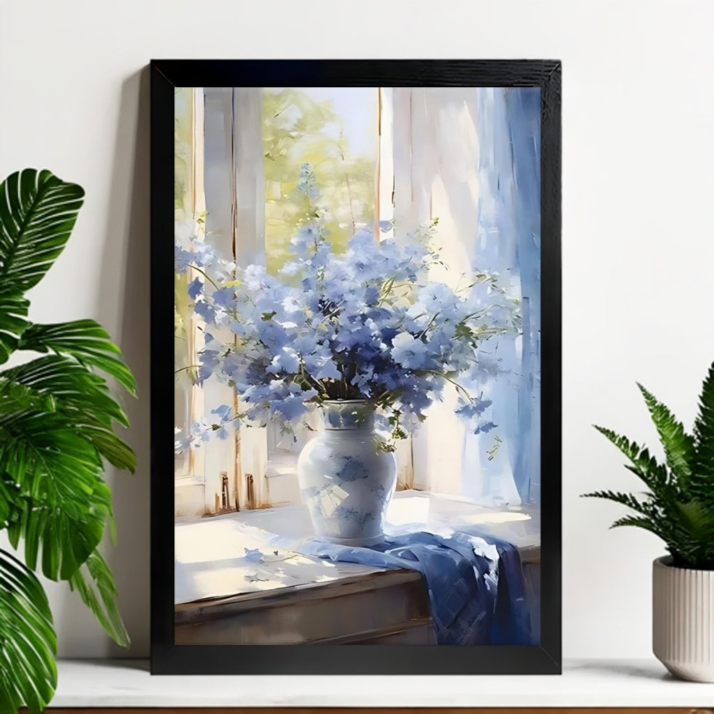 12x18 Wildflower Framed Art Print – Rustic Botanical Wall Decor for Entryway or Bedroom | vexyla #M2062