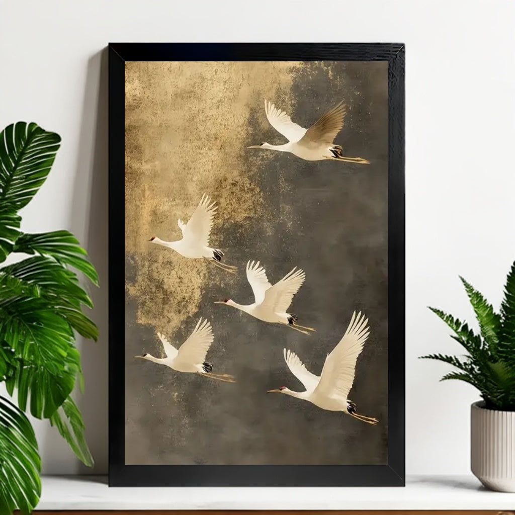 12x18 Neutral Abstract Framed Wall Art – Minimalist Line Art for Office or Studio | vexyla #M3024