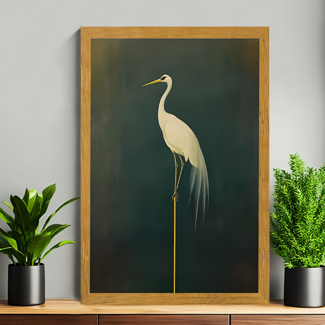 12x18 Neutral Abstract Framed Wall Art – Minimalist Line Art for Office or Studio | vexyla#M3122