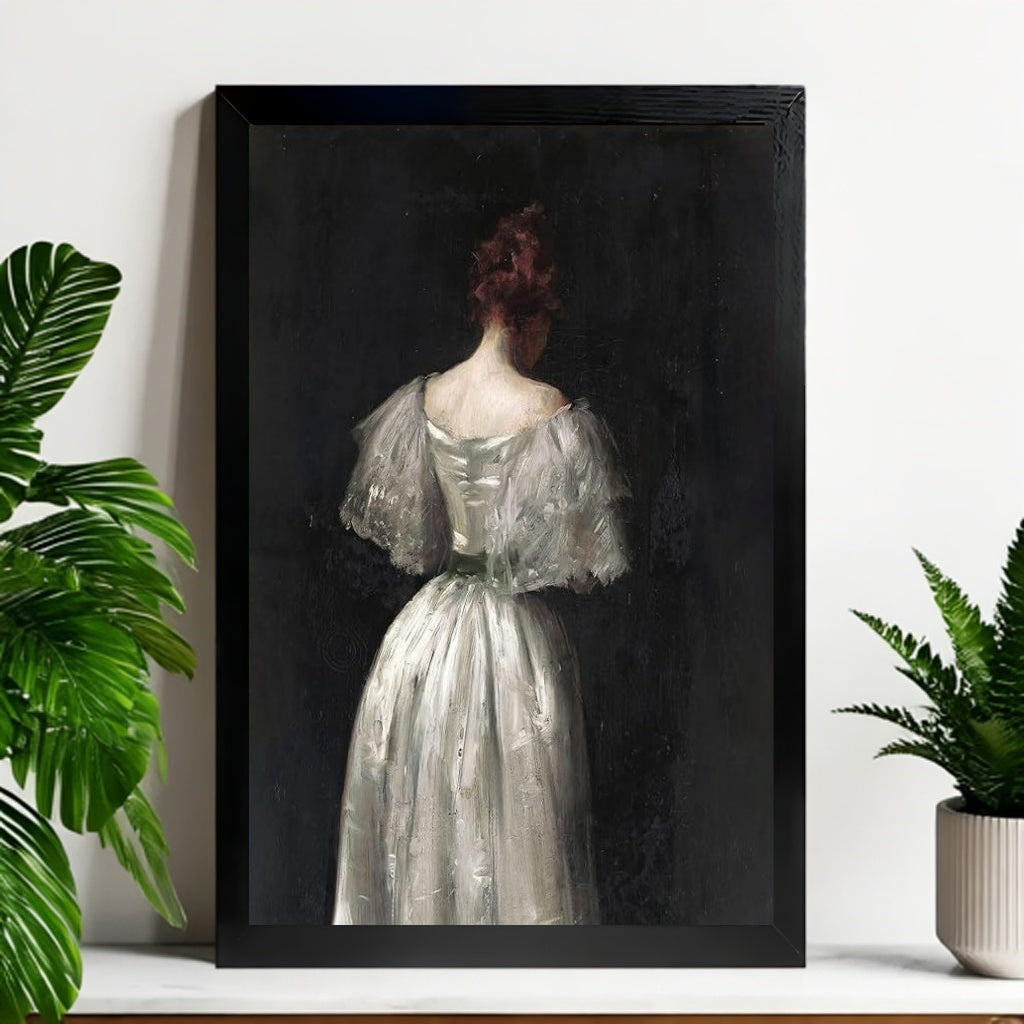 12x18 Neutral Abstract Framed Wall Art – Minimalist Line Art for Office or Studio | vexyla#M3123