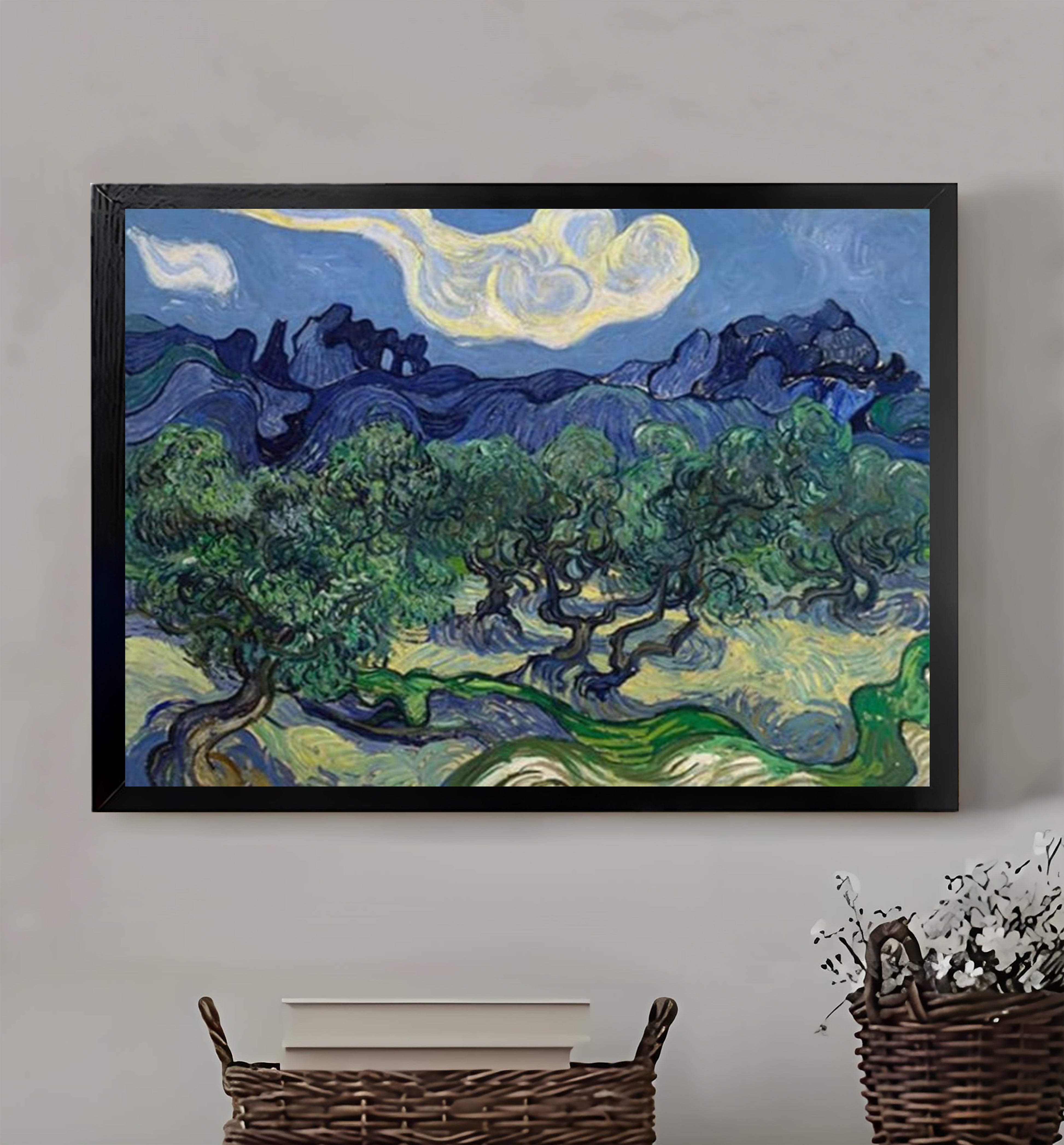 12x18 Neutral Abstract Framed Wall Art – Minimalist Line Art for Office or Studio | vexyla #M3129