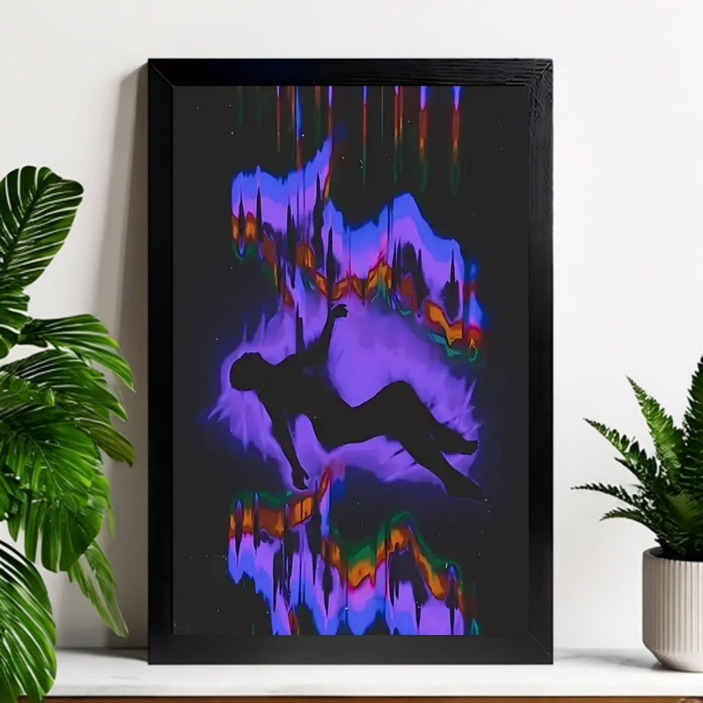 12x18 Neutral Abstract Framed Wall Art – Minimalist Line Art for Office or Studio | vexyla#M3132