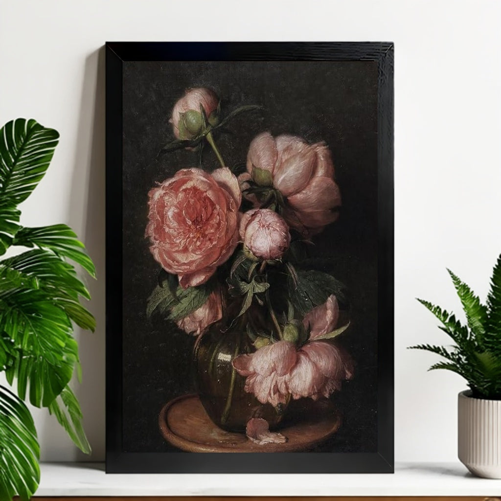 12x18 Neutral Abstract Framed Wall Art – Minimalist Line Art for Office or Studio | vexyla#M3133