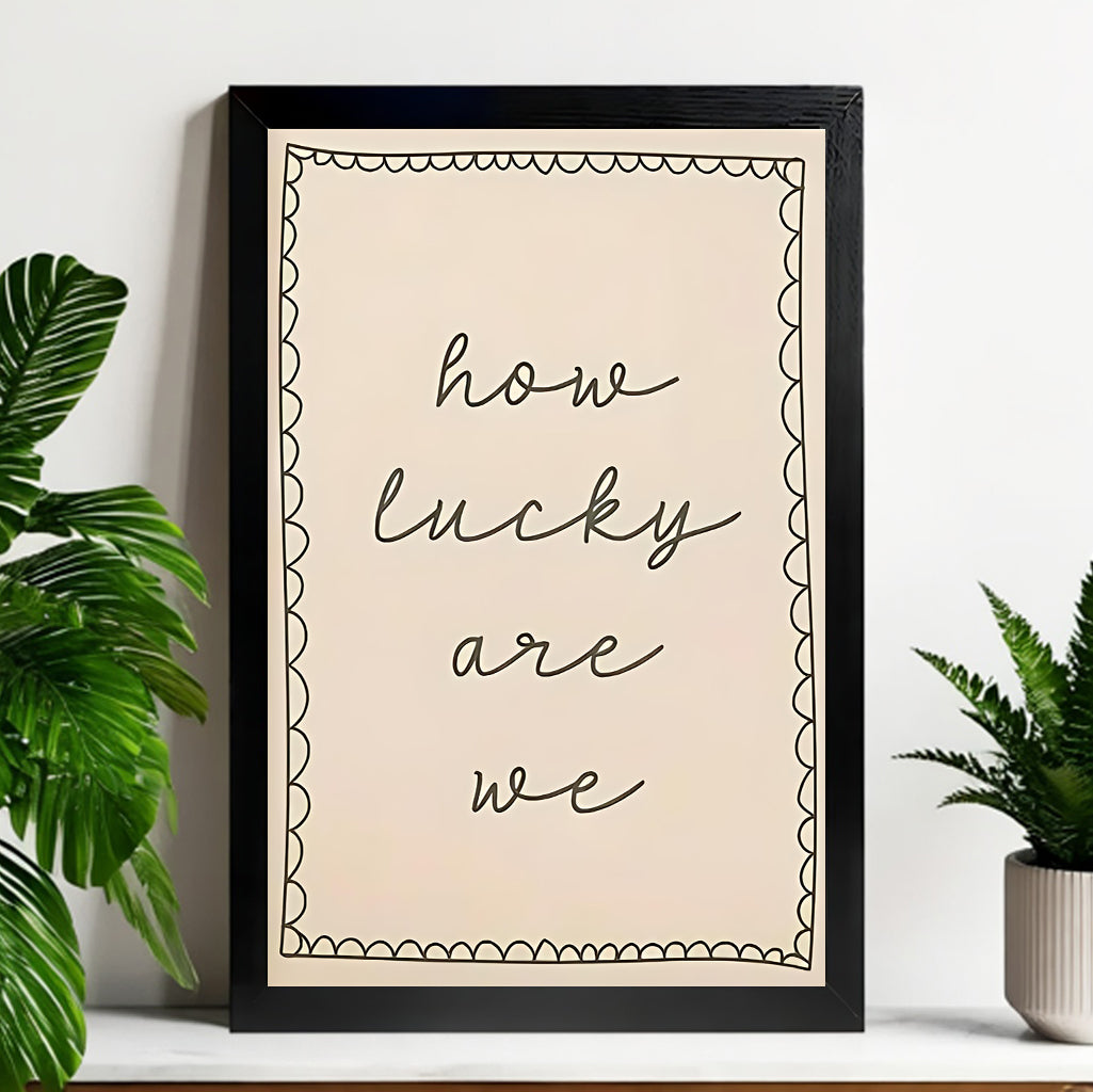 Neutral Abstract Framed Wall Art – Minimalist Line Art for Office or Studio | vexyla#M3293