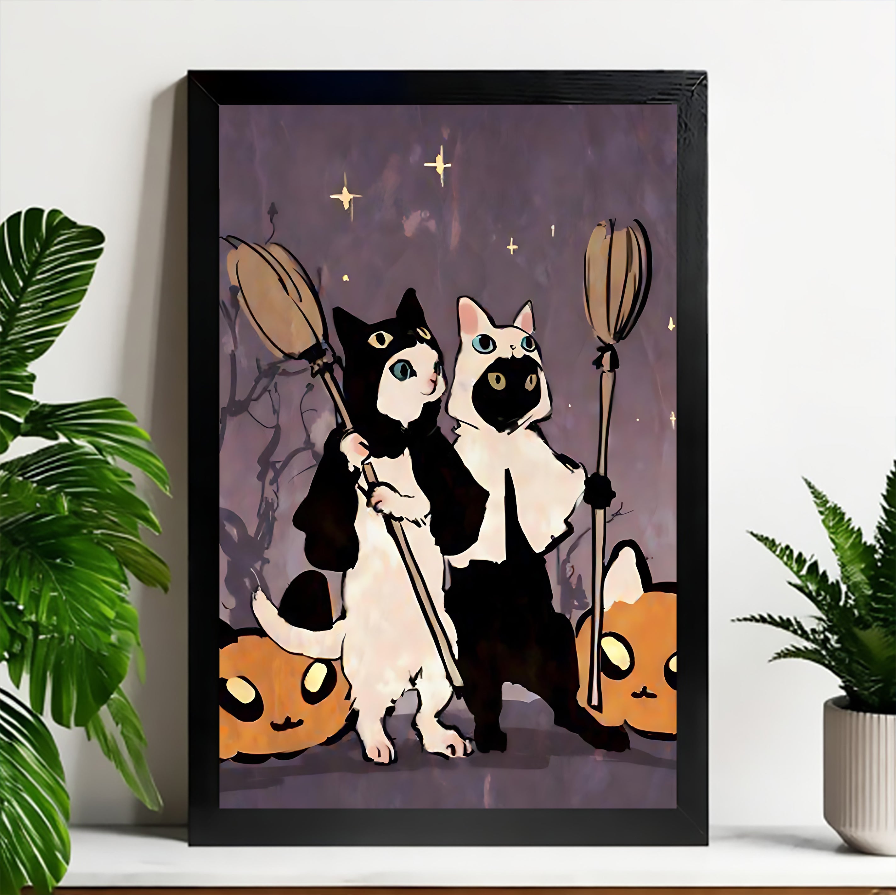 Neutral Abstract Framed Wall Art – Minimalist Line Art for Office or Studio | vexyla#M3506
