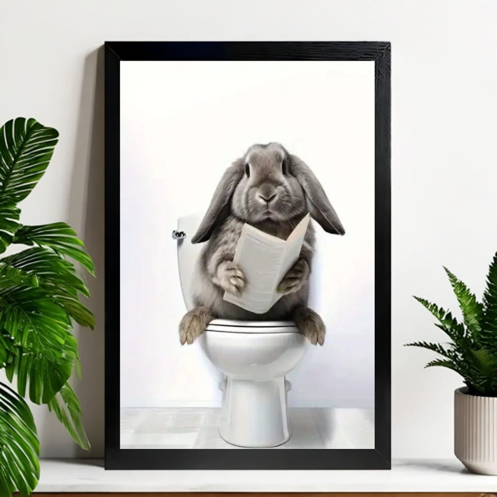 12x18 Black Cat Framed Wall Art – Whimsical Pet-Inspired Print for Kitchen or Entry | vexyla #M7008
